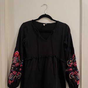 Black Embroidery Dress